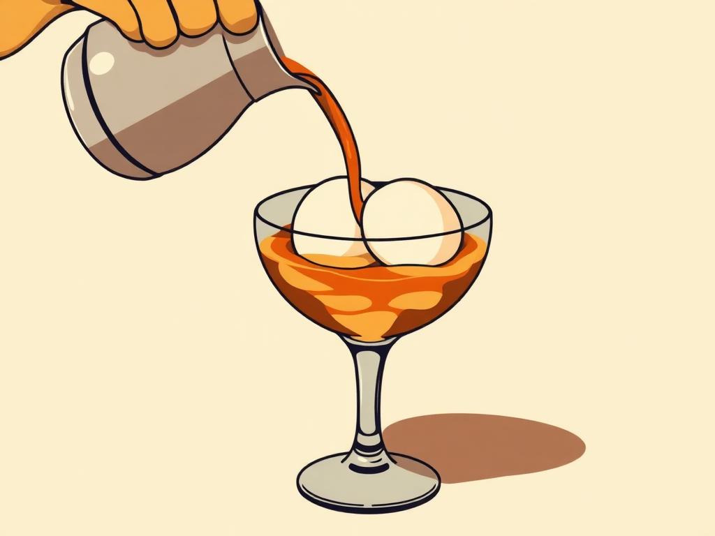Ilustracija: Hojicha affogato