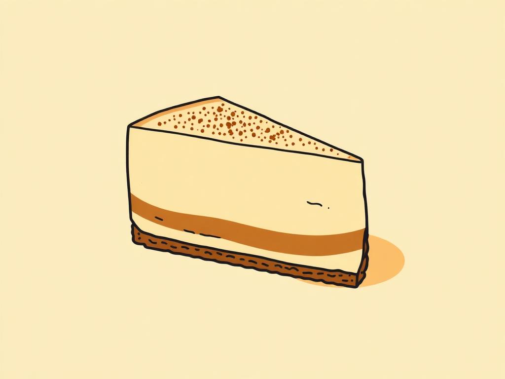 Ilustracija: Hojicha cheesecake brez pečenja